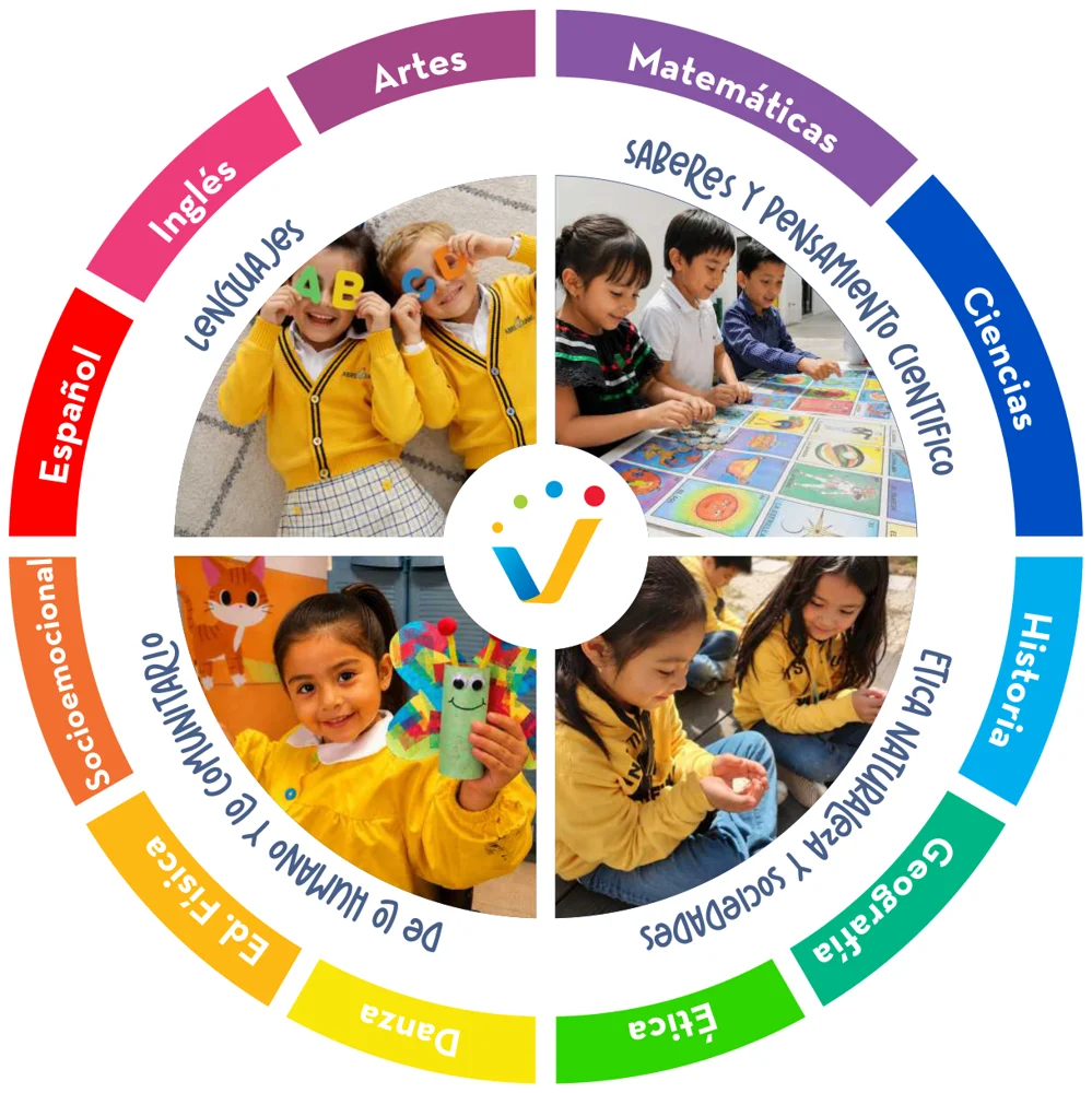 Mapa curricular de Preescolar: campos formativos y asignaturas